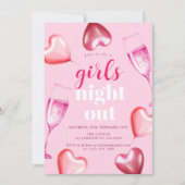 Schattige Elegant Roze Verjaardags Meisjes Night O Kaart (Voorkant)