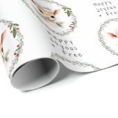 Schattige & Elegant Sober Support Kerstcadeau Cadeaupapier (Rol Hoek)