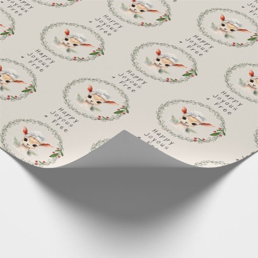 Schattige & Elegant Sober Support Kerstcadeau Cadeaupapier (Hoek)