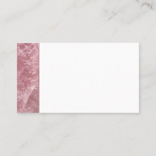 Schattige Elegant Trendy Baby Roze Rozenkwarts Kri Visitekaartje (Achterkant)