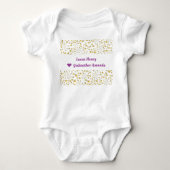 Schattige Elegant Trendy Gouden Sterren Naam Liefd Romper (Voorkant)