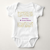 Schattige Elegant Trendy Gouden Sterren Naam Liefd Romper (Voorkant)