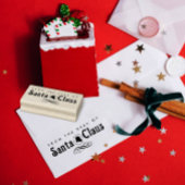 Schattige elegant vanaf het bureau van de kerstman rubberstempel