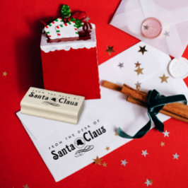 Schattige elegant vanaf het bureau van de kerstman rubberstempel