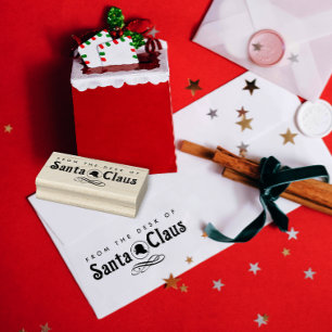 Schattige elegant vanaf het bureau van de kerstman rubberstempel