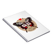 Schattige Elegant  Vlinder Hart Beste Leraar Notitieboek (Rechterzijde)