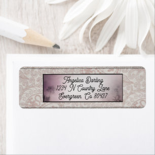Schattige elegant zacht roze retouradres etiket