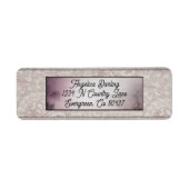 Schattige elegant zacht roze retouradres etiket (Voorkant)
