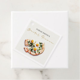 Schattige Elegante Ei Basilicum Pizza Bruidsmeisje Bedankjes Labels