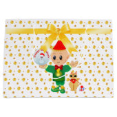 Schattige Elegante Kerst Large Cadeautasje (Voorkant)