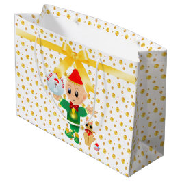 Schattige Elegante Kerst Large Cadeautasje