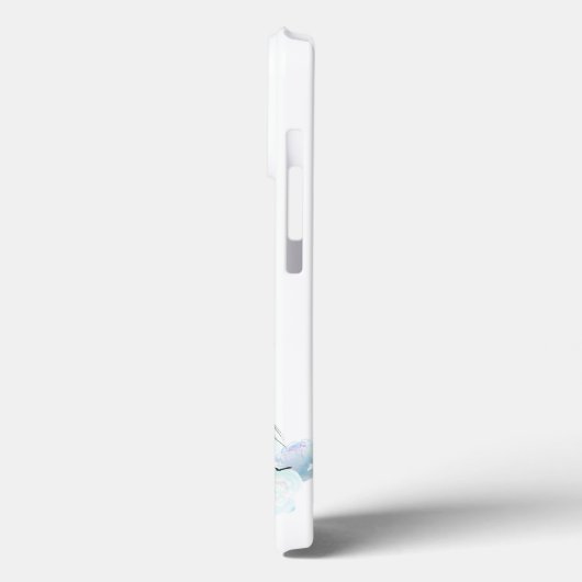 schattige elegante , meisje blauwe , moderne bloem Case-Mate iPhone case (Achterkant / Links)