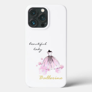 schattige elegante moderne roze sierbloemen en jur Case-Mate iPhone case