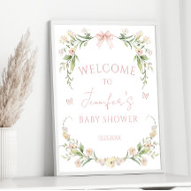 Schattige Elegante Roze Bloemige Baby Meisje Showe