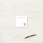 Schattige elegante zeemeermin in schelp post-it® notes (Op bureau)