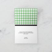 Schattige Elephant aangepaste Green Houndstooth-ka Bedankkaart (Binnen)