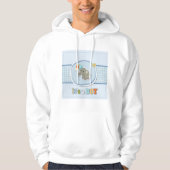 Schattige Elephant Baby Boy aangekondigd Hoodie (Voorkant)