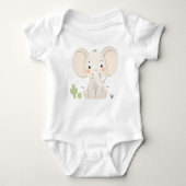 Schattige Elephant Baby Jersey Bodysuit (Voorkant)