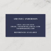 Schattige Elephant Baby Visitekaartje (Achterkant)