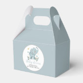 Schattige Elephant Blue Baby Boy Shower Bedankdoosjes (Voorkant Zijde)