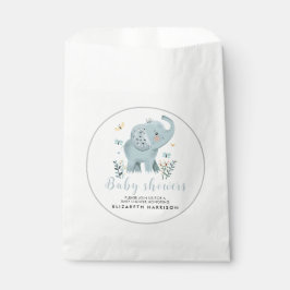 Schattige Elephant Blue Baby Boy Shower Bedankzakje