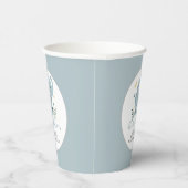Schattige Elephant Blue Baby Boy Shower Papieren Bekers (Rechts)