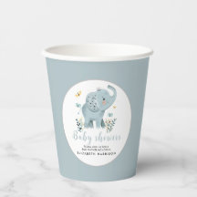 Schattige Elephant Blue Baby Boy Shower