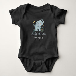 Schattige Elephant Blue Baby Boy Shower Romper