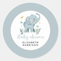 Schattige Elephant Blue Baby Boy Shower