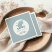 Schattige Elephant Blue Baby Boy Shower Servet