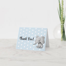 Schattige Elephant Boy Baby shower Dank je wel Bedankkaart