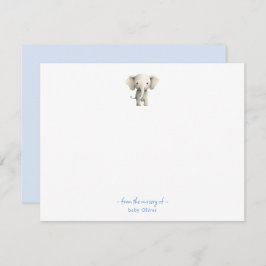 Schattige Elephant Boy Baby shower Dank u Bedankkaart