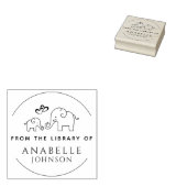 Schattige Elephant Heart Custom uit de bibliotheek Rubberstempel (Gestempeld)
