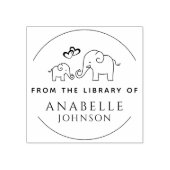 Schattige Elephant Heart Custom uit de bibliotheek Rubberstempel (Afrduk)