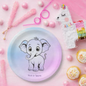 Schattige Elephant Paper Bord (Feest)