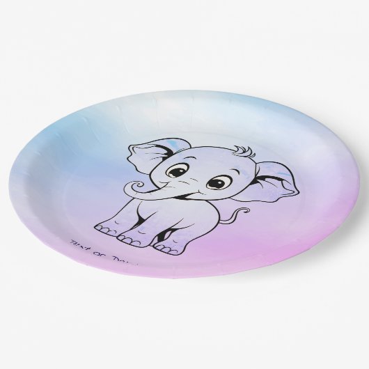 Schattige Elephant Paper Bord (Gekanteld)