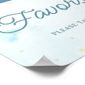 Schattige Elephant Plane Adventure Blue Favors tek Poster (Hoek)