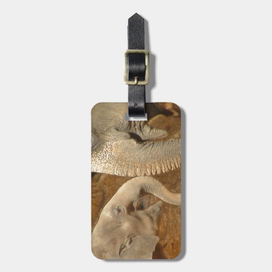 SCHATTIGE ELEPHANTS BAGAGELABEL (Voorkant verticaal)