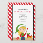 Schattige Elf die in Workshop werkt nodigt uit Kaart (Voorkant / Achterkant)