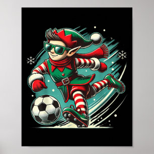 Schattige Elf die Voetbal Speelt Liefhebbers Jonge Poster