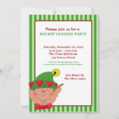 SCHATTIGE ELF Elves Holiday kerstrood/groen Kaart (Voorkant)