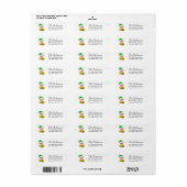 Schattige Elf en Pompoen op Witte Label (Full Sheet)