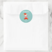 Schattige Elf en Thuisgemaakte Tekst Klassieke Ron Ronde Sticker (Tas)