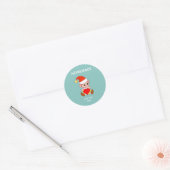 Schattige Elf en Thuisgemaakte Tekst Klassieke Ron Ronde Sticker (Envelop)