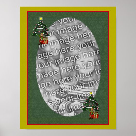 Schattige Elf Holiday Lijst Creëer Uw eigen foto Poster (Voorkant)