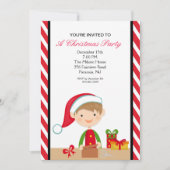 Schattige Elf in Workshop Kerstfeest Uitnodigen Kaart (Voorkant)