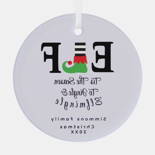 Schattige Elf Kerst Ornament - Vakantie Keepsake (Achterkant)
