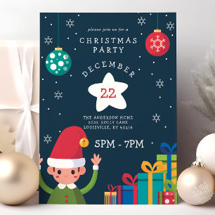 Schattige Elf Kerstfeest Kaart