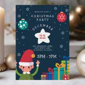 Schattige Elf Kerstfeest Kaart