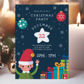 Schattige Elf Kerstfeest Kaart